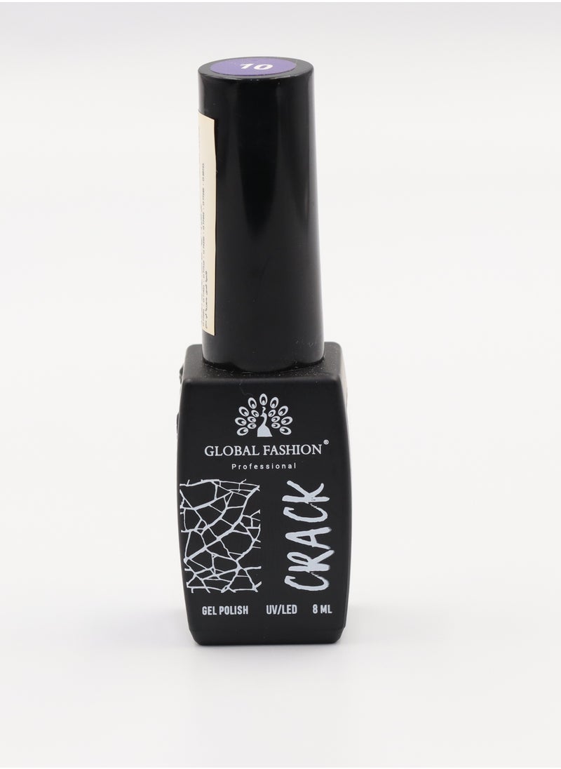 GLOBAL FASHION Crackle Gel Nail Polish - Captivating Cracked Effects | 12 Colors | 8ml | Global Fashion Professional | No. 04  - Image 3