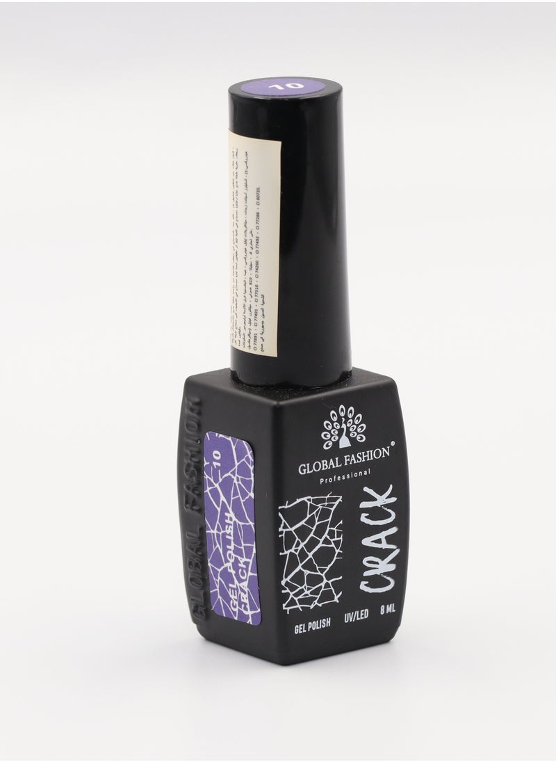 GLOBAL FASHION Crackle Gel Nail Polish - Captivating Cracked Effects | 12 Colors | 8ml | Global Fashion Professional | No. 04  - Image 4