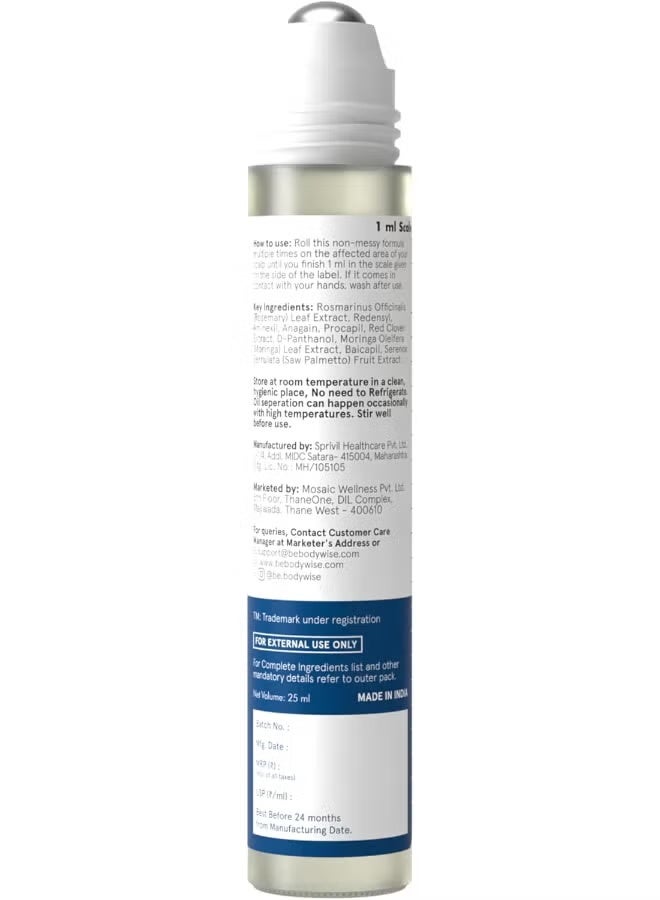 كن بودي Rosemary Hair Growth Serum (Roll On) | 3% Redensyl, 2% Aminexil & 2% Anagain | Hair fall control serum for Women & Men | Promotes Hair Growth & Stimulates Hair Follicles | For All Hair Types | 25ml - Image 5