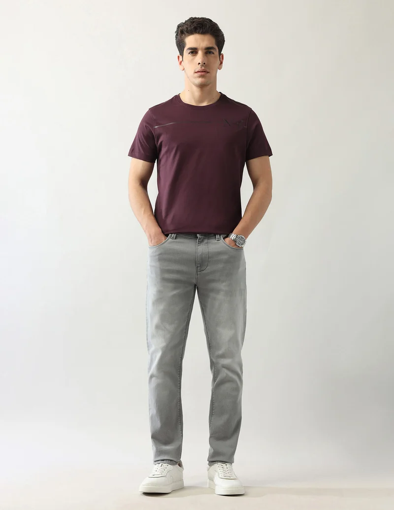 Arrow Purple Graphic Printed Night Is Young T-Shirt for Men | Best Price UAE