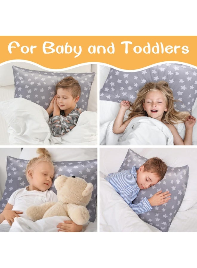 HOMESTAR 2 Pack Toddler Pillow Cases Baby Silk Satin Pillowcases 49 x 36cm Cot Bed Envelope Pillow Cover Kids Soft Travel Pillow Pair Cases for Boys Girls Machine Washable - Image 5
