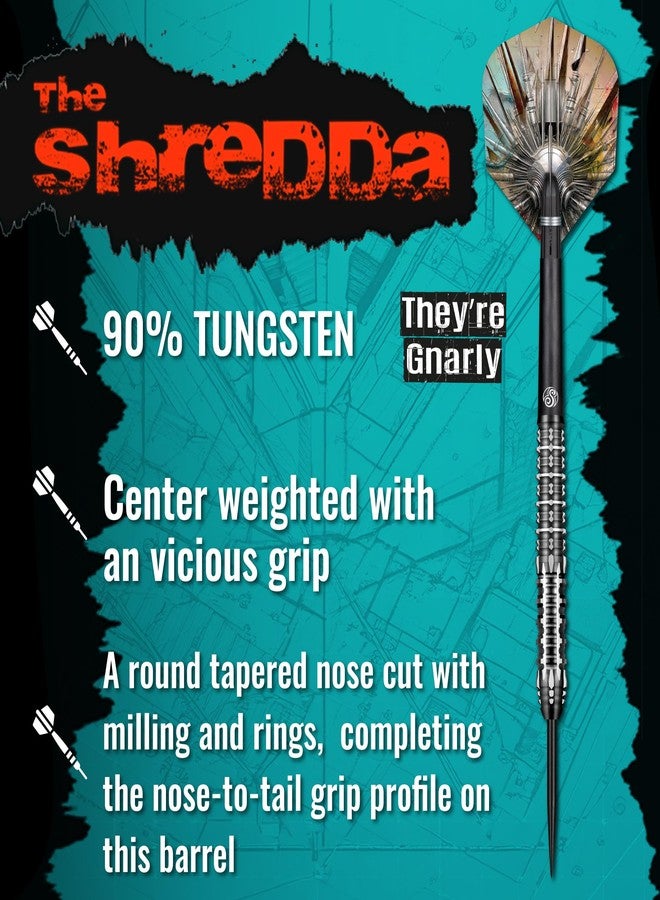 Shot! Gnarly Shredda Soft Tip Darts Set 90% Tungsten Centre Weighted Steel Tip Darts for Bristle Dartboard (30, Grams) - Image 4