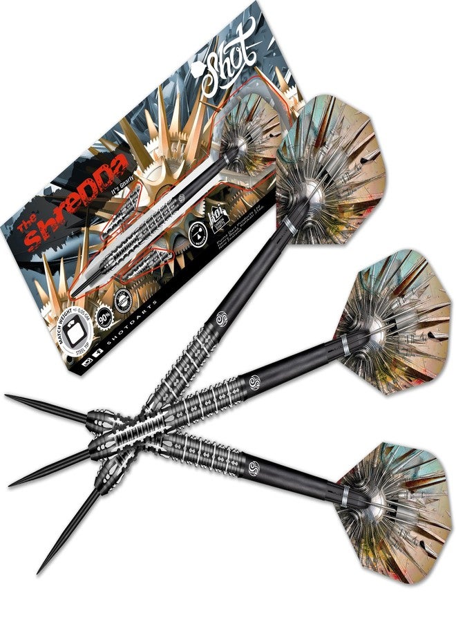 Shot! Gnarly Shredda Soft Tip Darts Set 90% Tungsten Centre Weighted Steel Tip Darts for Bristle Dartboard (30, Grams) - Image 1