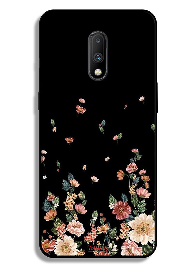 Tolwak OnePlus 7 Protective Case Cover Small Flowers In Bottom - Image 2