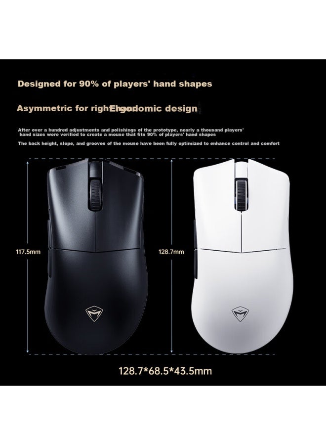 MACHENIKE Machenike (machenike) L8max Large Hand-shaped Wired/2.4g/bluetooth Three-mode Gaming Mouse Lightweight Paw3950 Sensor With Charging Dock Dual 8k Polling Rate - Black  - Image 3