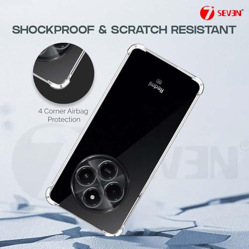 7-Seven 7SEVEN® Back Cover for Redmi A4 5G | 14C 4G Transparent Mobile Back Case Shock Proof Design Camera Edges Protection Crystal Clear Phone Case Silicon Soft TPU and Flexible Bumper Phone Cover - Image 3