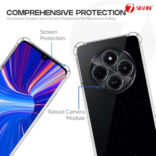 7-Seven 7SEVEN® Back Cover for Redmi A4 5G | 14C 4G Transparent Mobile Back Case Shock Proof Design Camera Edges Protection Crystal Clear Phone Case Silicon Soft TPU and Flexible Bumper Phone Cover - Image 4