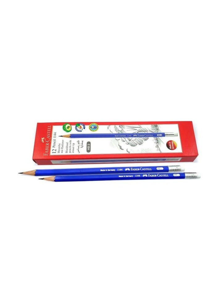 24-Piece HB2 Pencil With Eraser Tip Blue