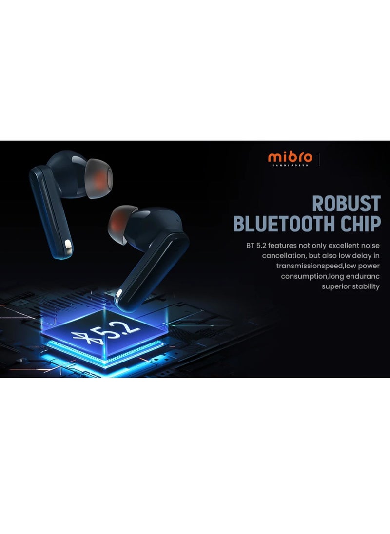 Mibro Mibro Earbuds AC1 Hybrid ANC Earbuds IPX4 Water savings 30 Hours Battery Life  Dark Blue Color  - Image 3