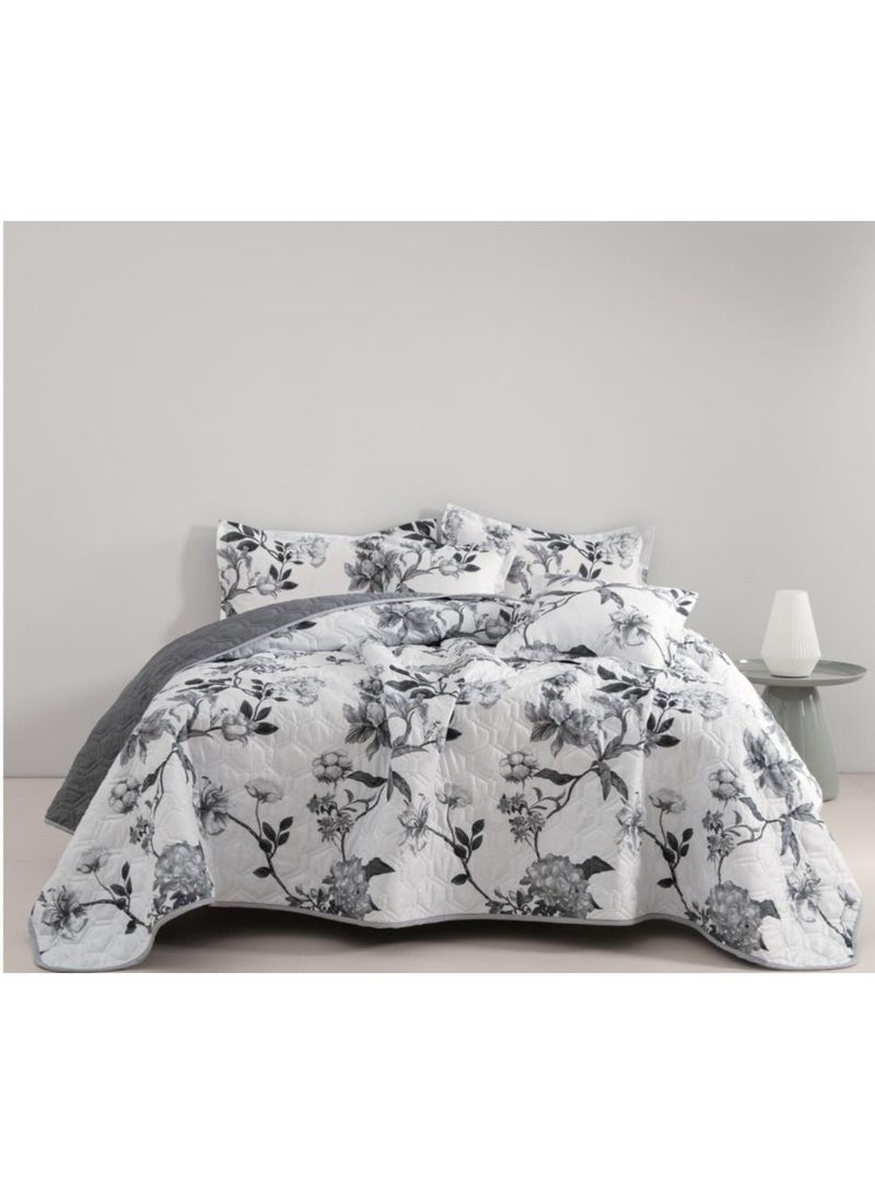 ريد روز مفرش نفرين مضغوط ملكي صيفي ليضيف الجمال والاناقة إلى غرفتك من المايكروفايبر مقاس 230*250سم - Image 1