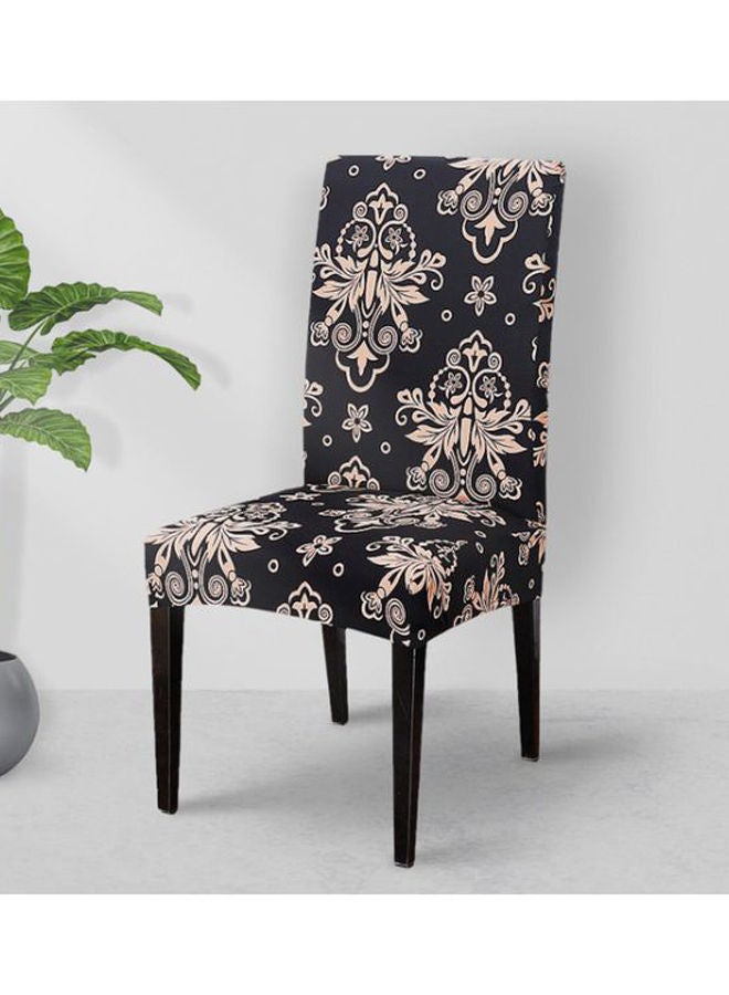 نيبمينينت طقم أغطية كراسي للمائدة مزينة بطبعات مكون من 6 قطع أسود / بيج 6x58سم - Image 2