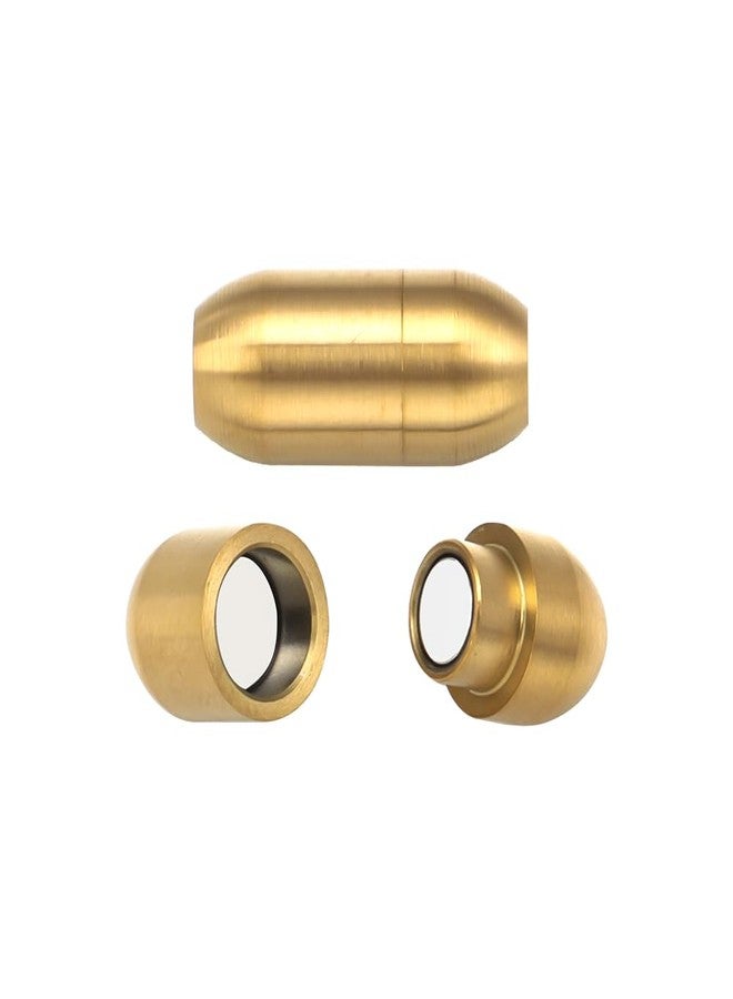 Linsoir Beads Stainless Steel Magnetic Clasp Inner Hole 3mm/4mm/5mm/6mm/8mm Glue-in Jewelry Clasp (Inner Hole Size=3mm, Gold Tone) - Image 2