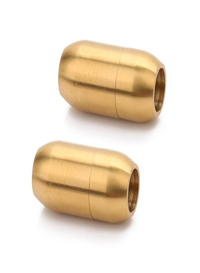 Linsoir Beads Stainless Steel Magnetic Clasp Inner Hole 3mm/4mm/5mm/6mm/8mm Glue-in Jewelry Clasp (Inner Hole Size=3mm, Gold Tone) - Image 1