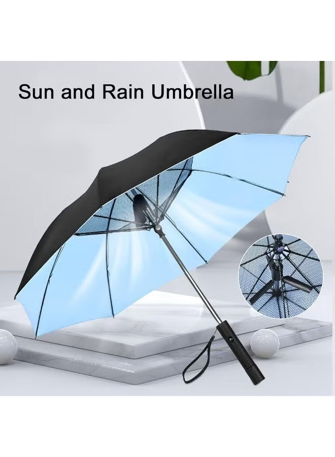 Smart Rechargeable Cooling Umbrella with Built-in Fan & Misting Spray - 2600mAh Battery, 3200 RPM, UV Protection (Model 651) - Image 5