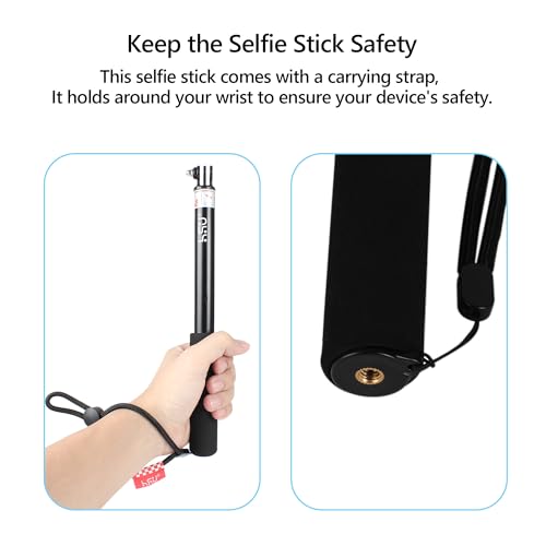 HSU Extendable Selfie Stick for Action Camera, Waterproof Hand Grip for GoPro Hero 13/12/11/10/9/8/7, Handheld Monopod 11.8" to 36.2" for Cell Phones AKASO Insta360 X4 X3 and Other Action Cameras - Image 4