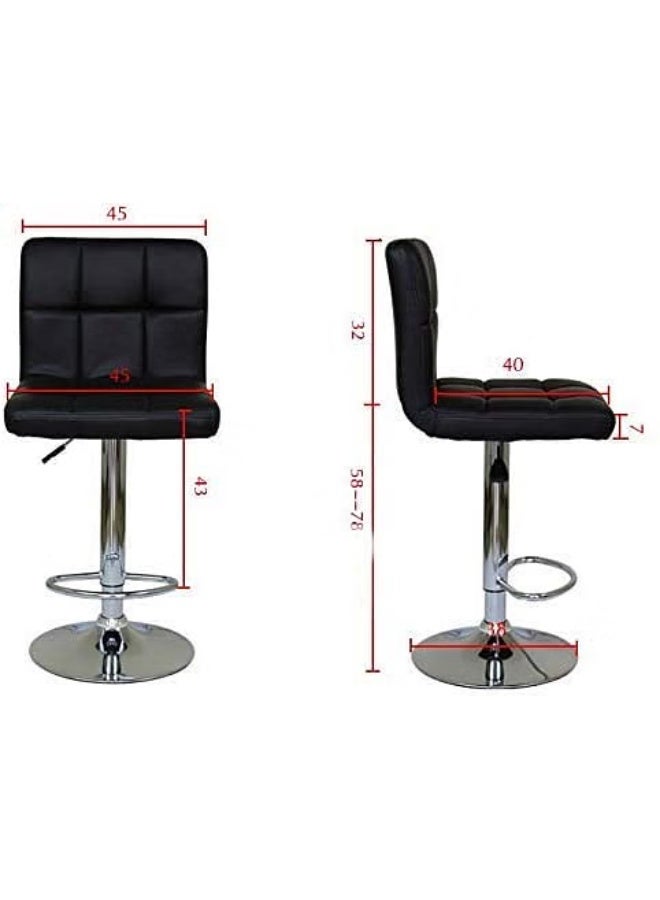 Generic Leather Hydraulic Kitchen Counter Height Bar Stool 2pcs  - Image 2