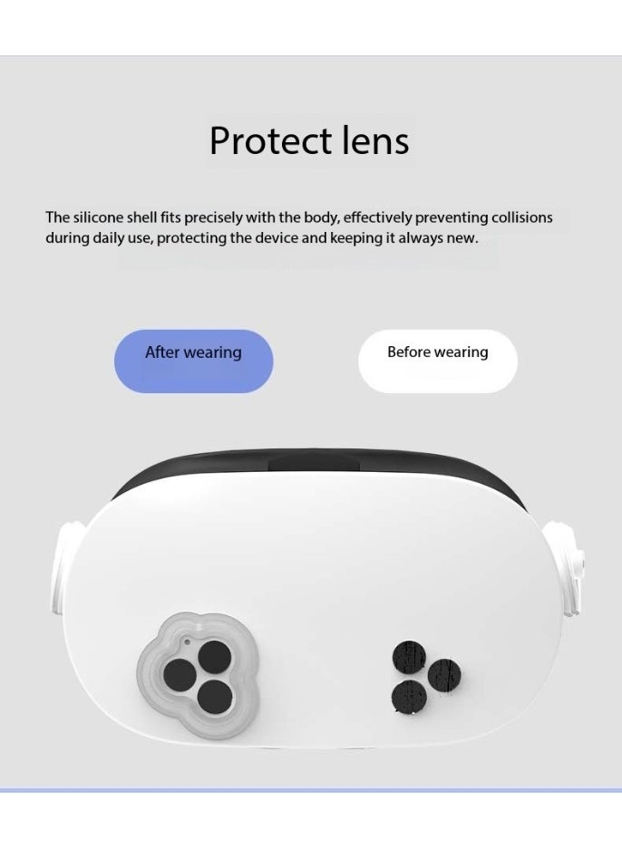 MetaQuest 3S VR Eye Lens Dust Protective Cover Quest 3S VR Helmet Lens Dust Protective Cover - Image 2
