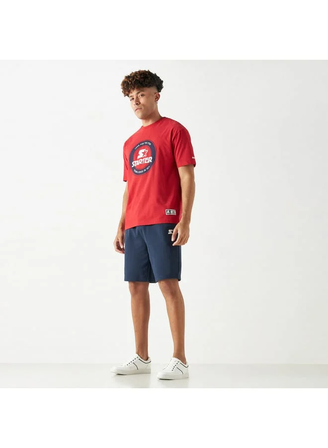 STARTER Starter Print Crew Neck T-shirt with Short Sleeves