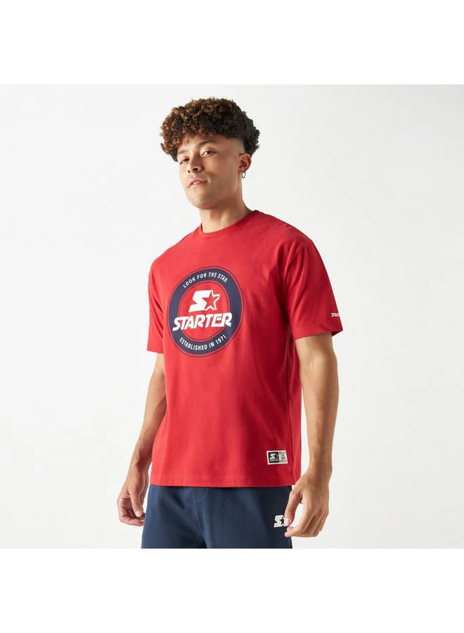 STARTER Starter Print Crew Neck T-shirt with Short Sleeves