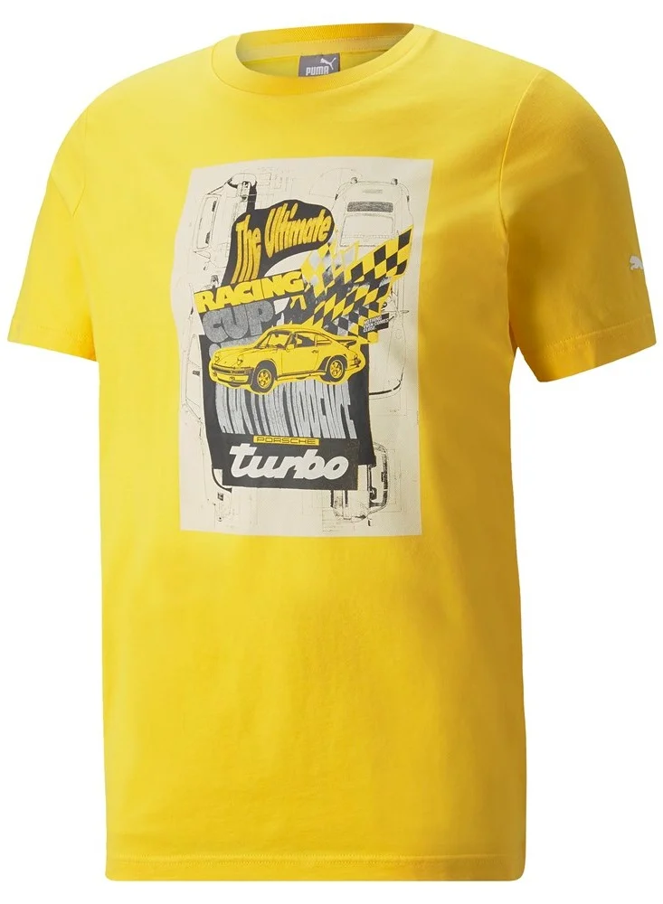 Porsche  Porsche Legacy Graphic T-shirt Mens Lemon Chrome for Men | Best Price UAE