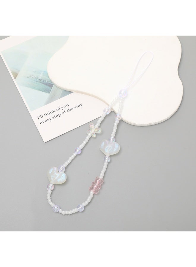NIBEMINENT Phone Charm/ Chain Strap for Women Girls, Cute Cartoon Cell Phone Case Lanyard Wrist Strap