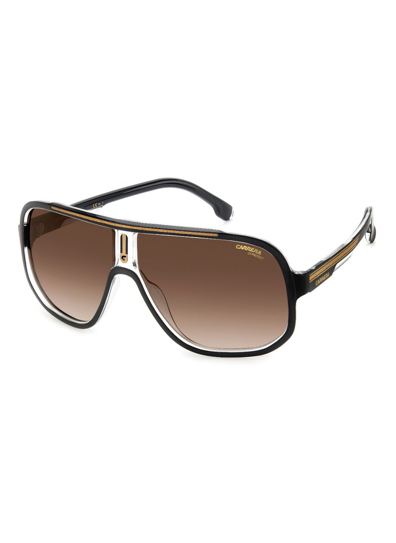 Carrera نظارة شمسية كاريرا 1058/S للرجال مربعة الشكل مع حماية من الأشعة فوق البنفسجية، لون بني 51 - مقاس العدسة: 50.6 مم - أسود ذهبي B  - Image 1