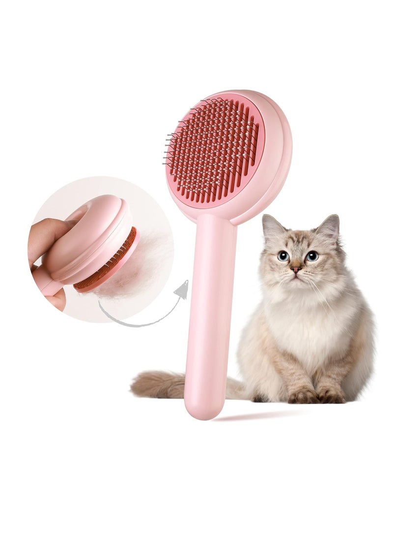 Baytion Cat Brush Cat Comb Baytion Dog Brush Cat Grooming Brush for Short Long Hair Haired Cats Puppy Kitten Self cleaning Massage Combs to Remove Loose Undercoat Mats Tangled Hair and Shed Fur - Image 1