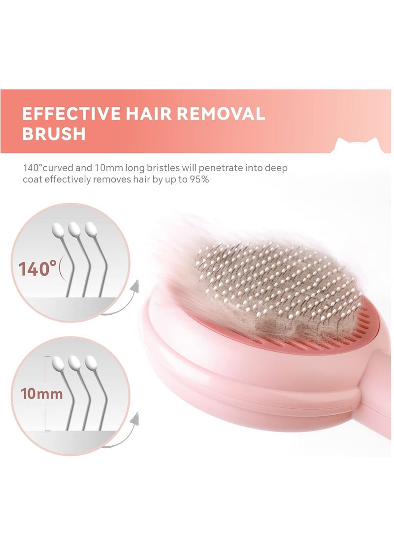 Baytion Cat Brush Cat Comb Baytion Dog Brush Cat Grooming Brush for Short Long Hair Haired Cats Puppy Kitten Self cleaning Massage Combs to Remove Loose Undercoat Mats Tangled Hair and Shed Fur - Image 3
