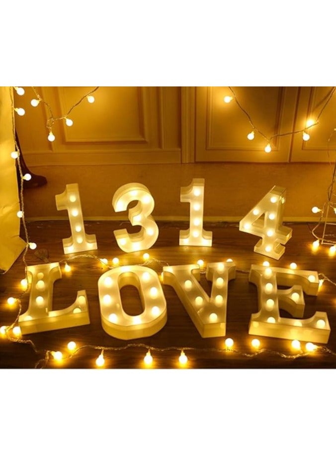 Festive Gallery "5" Decorative Plastic LED Marquee Letter Light, Battery Operated Letter Light Sign for Wedding Party Home Decoration height 22cm ( Battery Included ) - Image 2