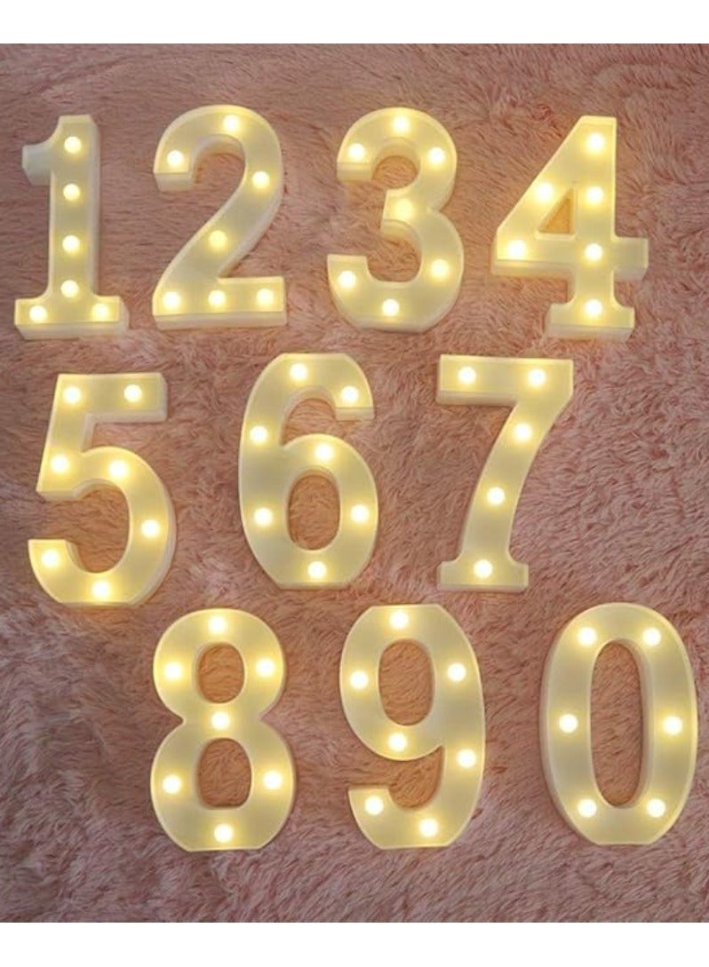 Festive Gallery "5" Decorative Plastic LED Marquee Letter Light, Battery Operated Letter Light Sign for Wedding Party Home Decoration height 22cm ( Battery Included ) - Image 3