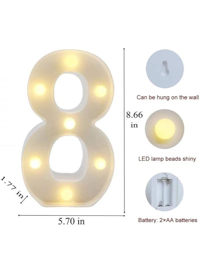 Festive Gallery "5" Decorative Plastic LED Marquee Letter Light, Battery Operated Letter Light Sign for Wedding Party Home Decoration height 22cm ( Battery Included ) - Image 4