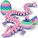 YILCER 3D Printed Dragon Eggs Glow in The Dark Prefilled Easter Eggs with Dragon Toy for Basket Stuffers 3D Printed Animals for Goodie Bag Fillers Unique Easter Basket Essentials for Kids Teens - Image 2