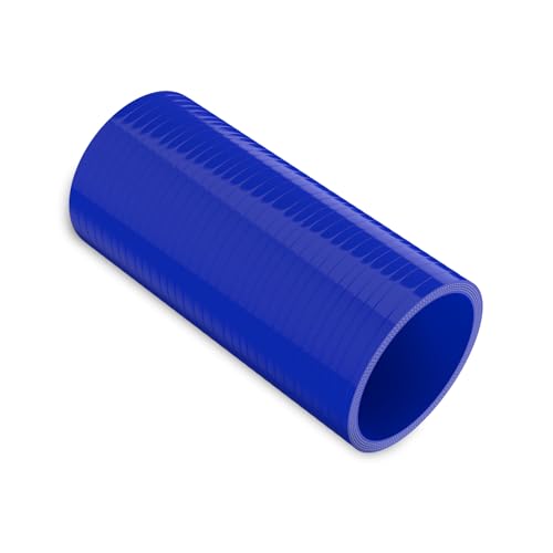 Endure 25 ID Straight Silicone Coupler Hose 63mm High Temp 4Ply Reinforced Length152mm Thickness5mm Intake Piping Couplers for High Performance Vehicles Automotive Silicone Hose Blue - Image 1