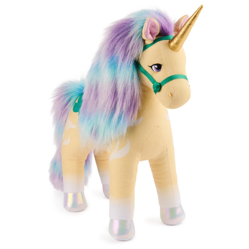 Unicorn Academy Official Leaf Plush Toy, Unicorn Stuffed Animal, Toys for Girls Ages 1 & Up, Yellow, 15â€ - Image 1