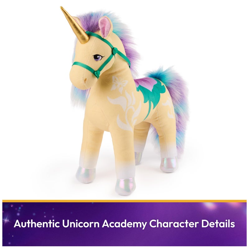 Unicorn Academy Official Leaf Plush Toy, Unicorn Stuffed Animal, Toys for Girls Ages 1 & Up, Yellow, 15â€ - Image 3