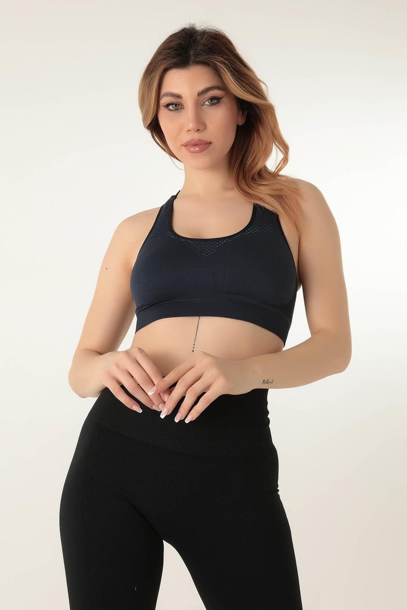 MioFit Thick Strap Patterned Seamless Sports Bra - Image 1