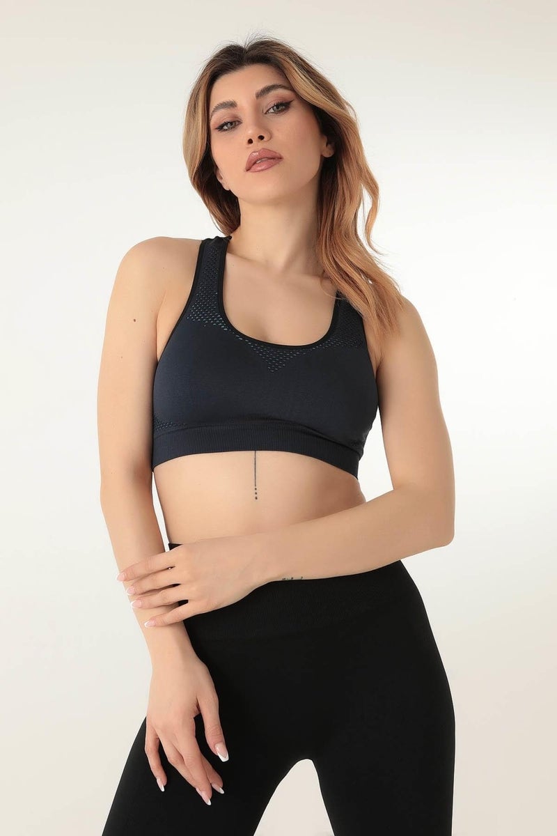 MioFit Thick Strap Patterned Seamless Sports Bra - Image 2