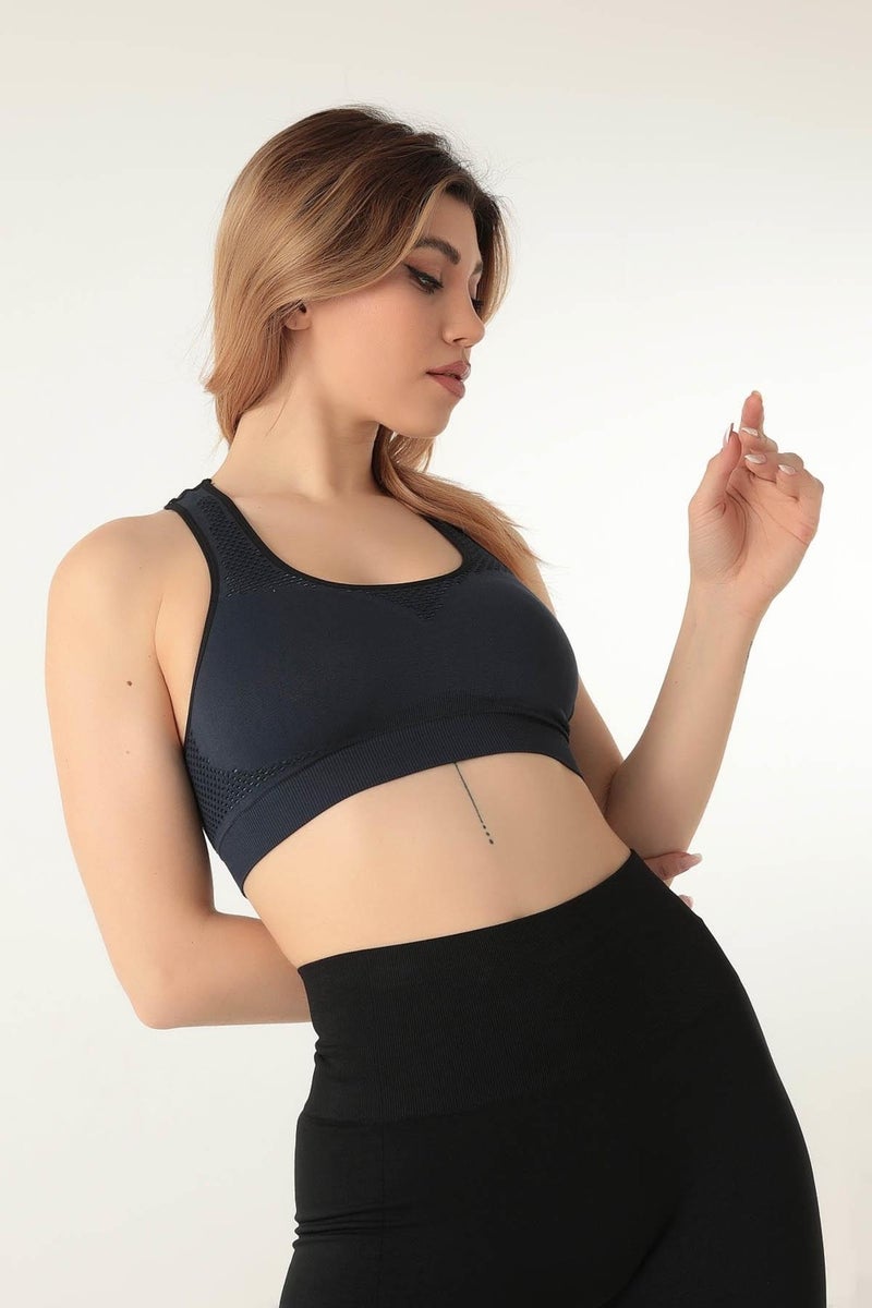MioFit Thick Strap Patterned Seamless Sports Bra - Image 3