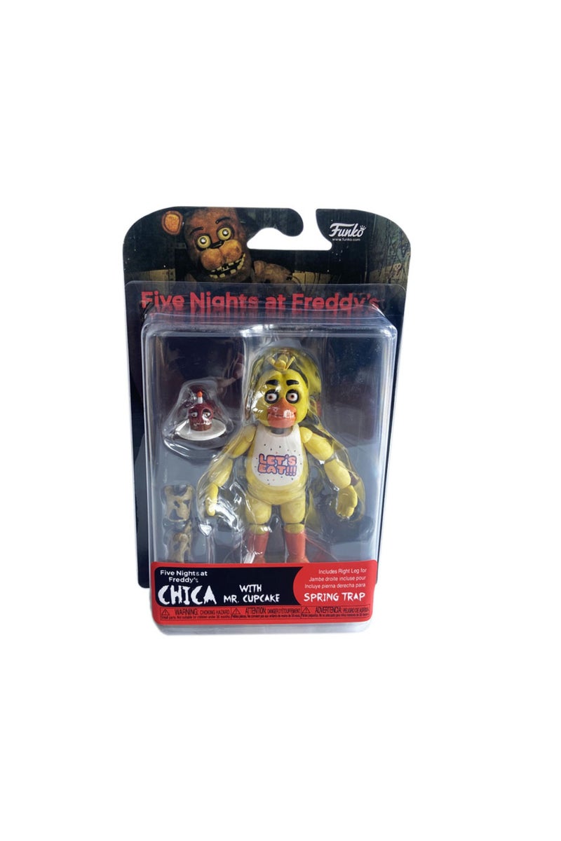 Chica 14CM FNAF Figures Nightmare Freddy Bonnie Foxy Chica Action Figure Movable Blacklight Freddy F