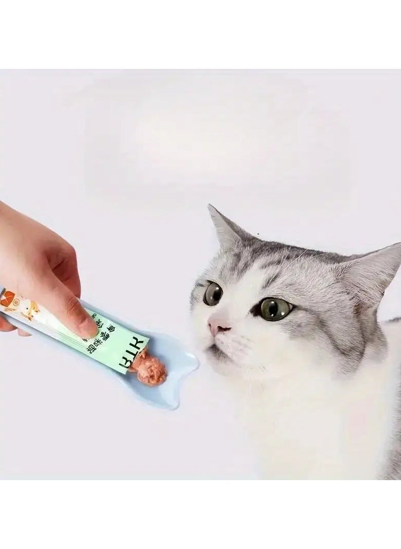 Goolsky 1pc Whisker Delight Cat Strip Squeeze Spoon - Plastic Pet Liquid Snack Feeder Tool for Cats, No Battery Needed, Ideal for Wet Treats and Cat Food  - Image 4