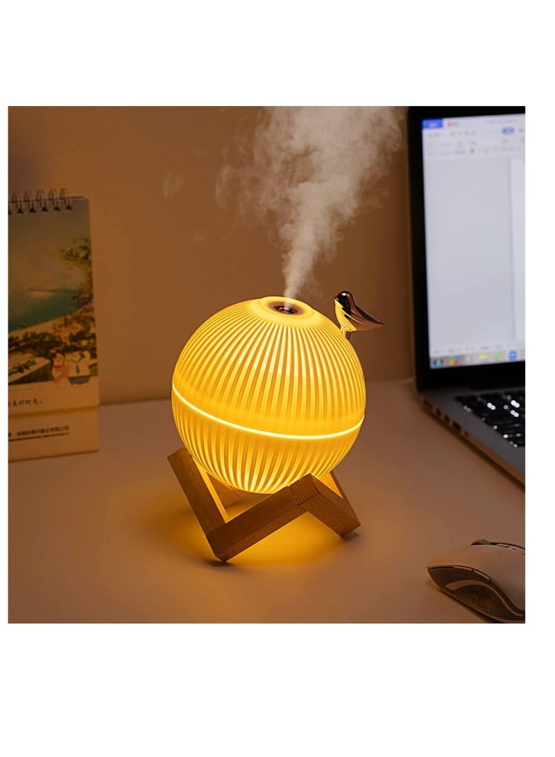 SOLARAE Cool Mist Humidifier, Portable Small Air Humidifier, Whisper Quiet USB Humidifier, 3D Moon Lamp Ultrasonic Humidifier, Waterless Auto Shut-Off, for Home Baby Bedroom, Yoga, Office, Travel - Image 1