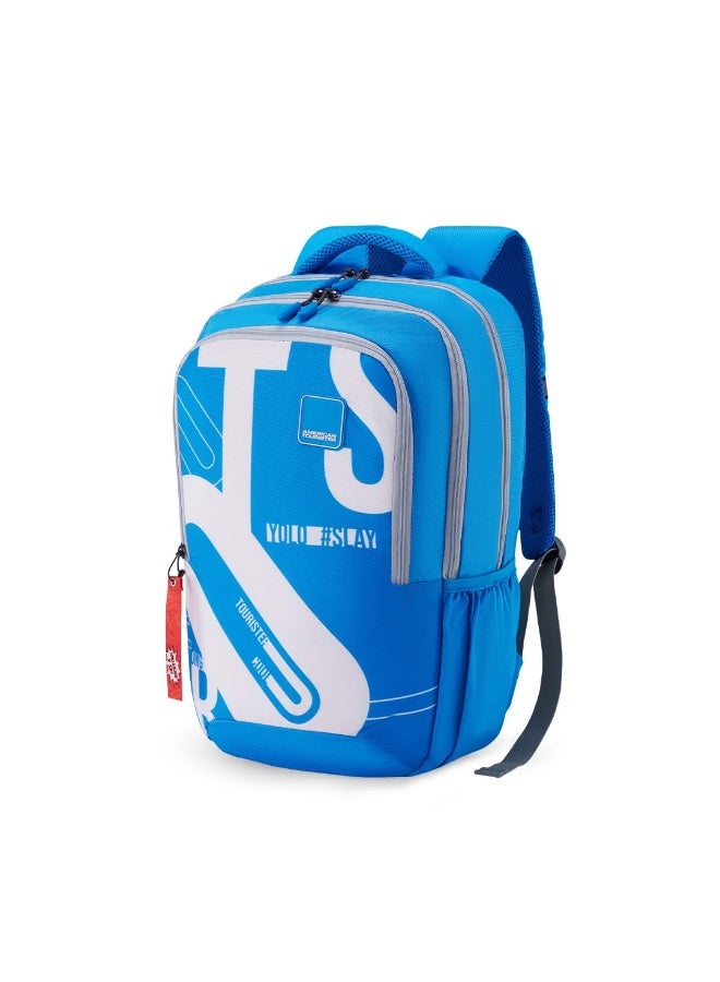 American Tourister Sest 3.0 Style 01, Large 3 Compartment Backpack, 29.5L with Spacious Interiors Bags For School, Office, College, Gift For Men & Women - Blue - Image 1