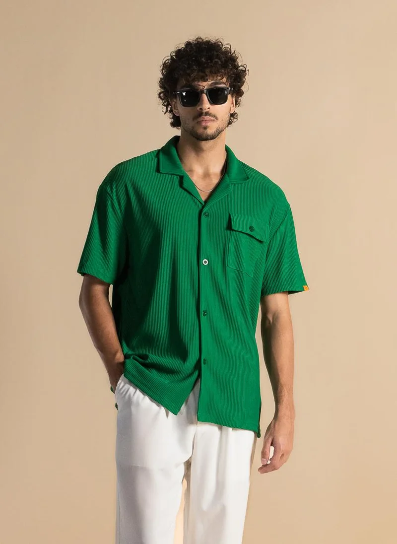 SHAPES TEXTURED STRECHY SHIRT