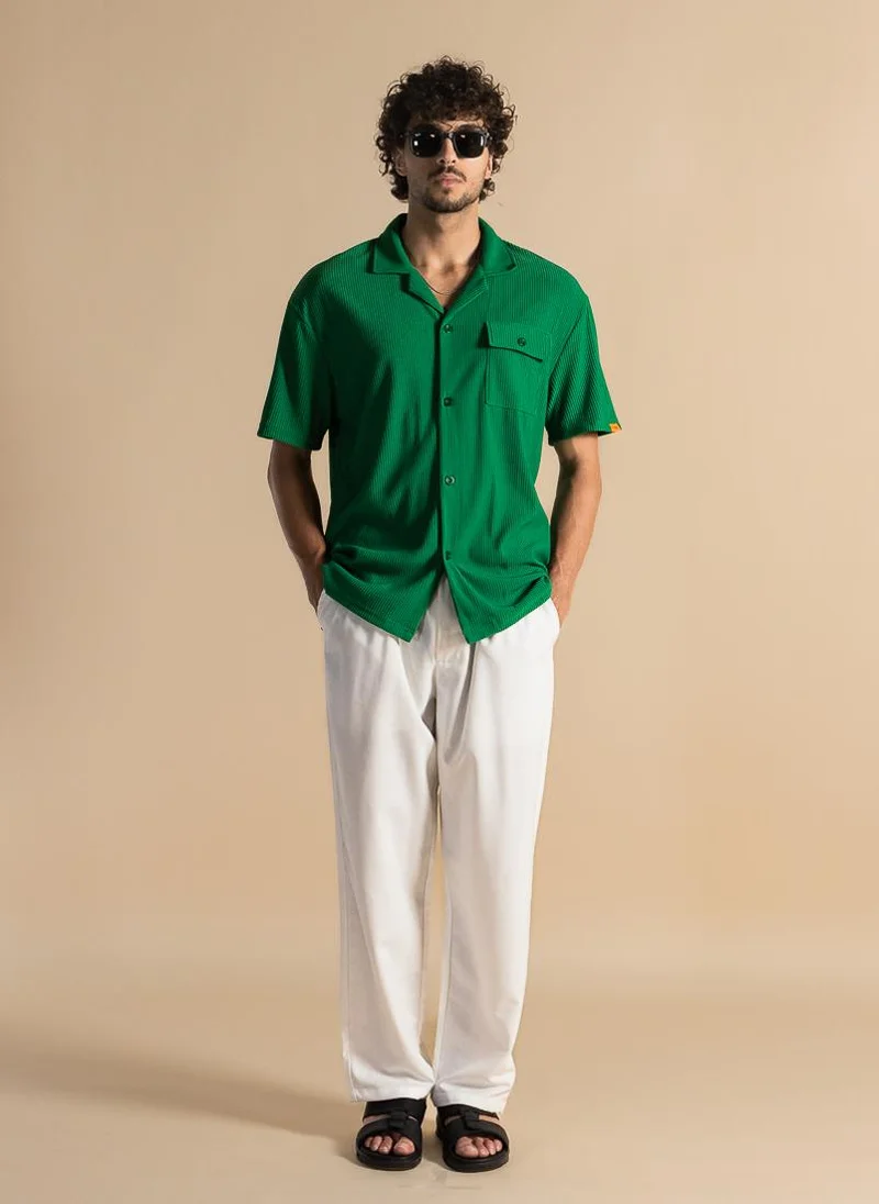 SHAPES TEXTURED STRECHY SHIRT