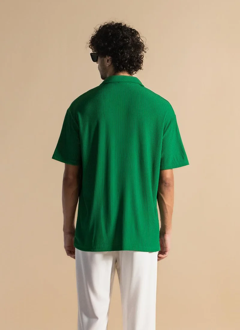 SHAPES TEXTURED STRECHY SHIRT