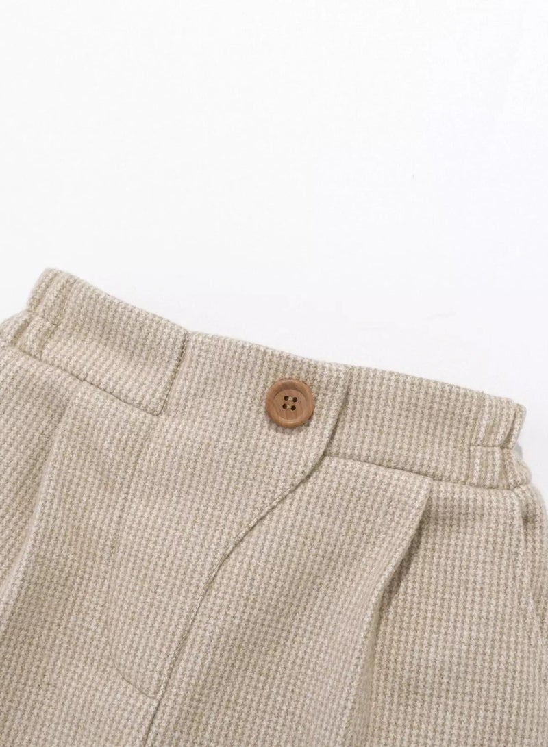Girls Houndstooth Elastic Waist Pants  - Image 4