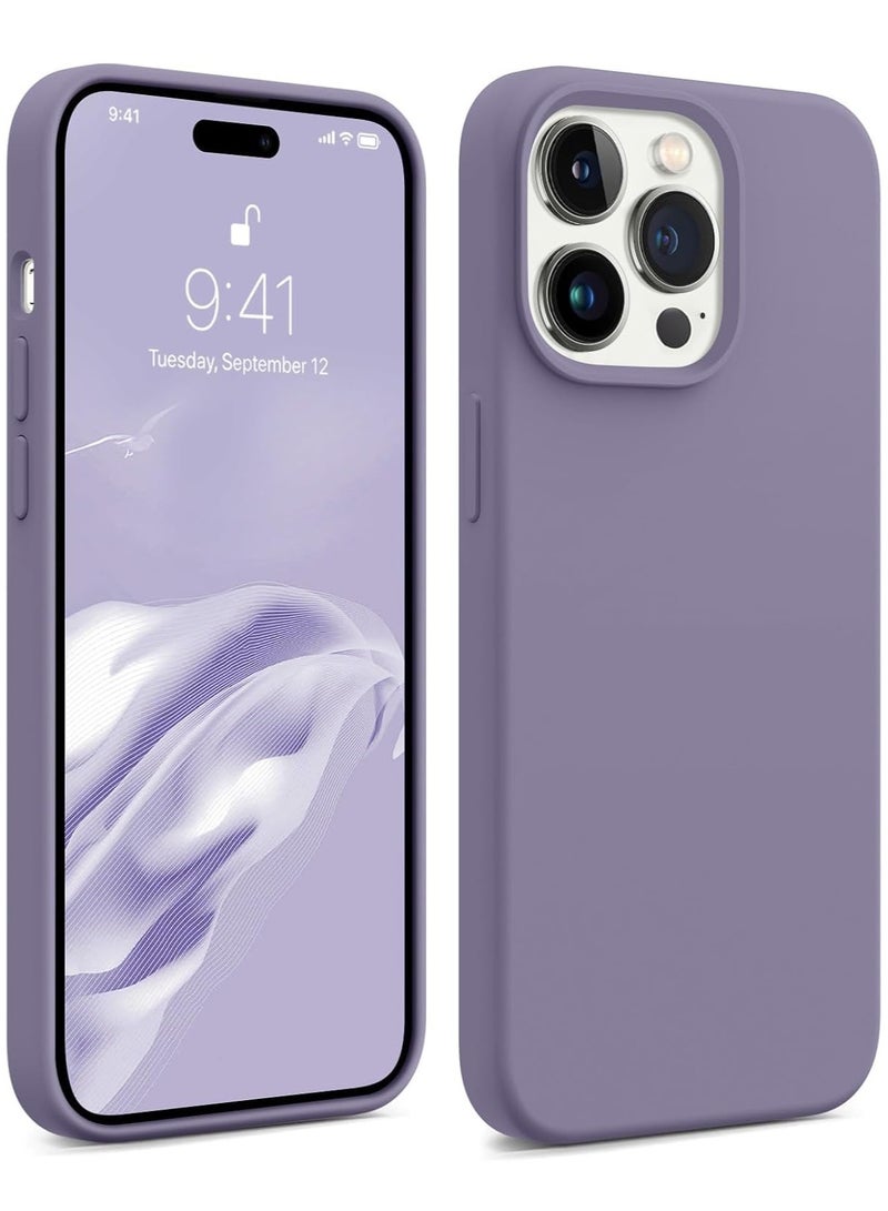 إلترازون [3 in 1] for iPhone 15 Pro Case with 9H Tempered Glass Screen Protector, Premium Liquid Silicone Shockproof Protective Case,Slim Phone Cover for iPhone 15 Pro (2023) (iphone 15 Pro, Light Gray) - Image 2