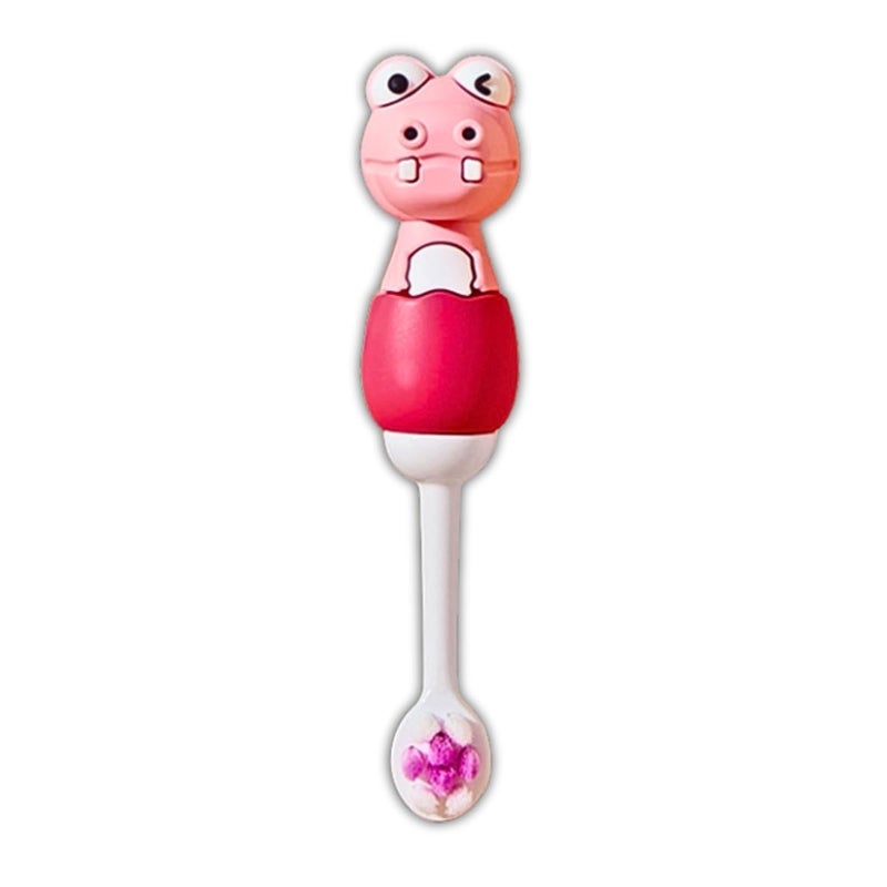 GUCHIGU فرشاة أسنان يدوية صديقة للأطفال من GUCHIGU مع 10000 شعيرة ناعمة إضافية | عناية لطيفة للأسنان واللثة الحساسة | مصممة خصيصًا للأعمار من 1-12 سنة (وردي داكن)  - Image 1