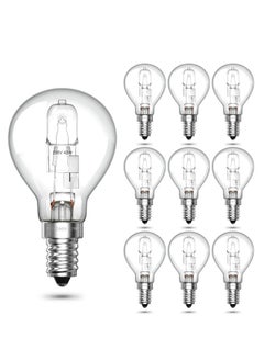 E14 Halogen Golf Ball Bulb Dimmable, 42W G45 Small Edison Screw Globe Light Bulb 240V Classic Mini Globes Clear Round Light Bulbs Warm White 2700K (10-Pack )