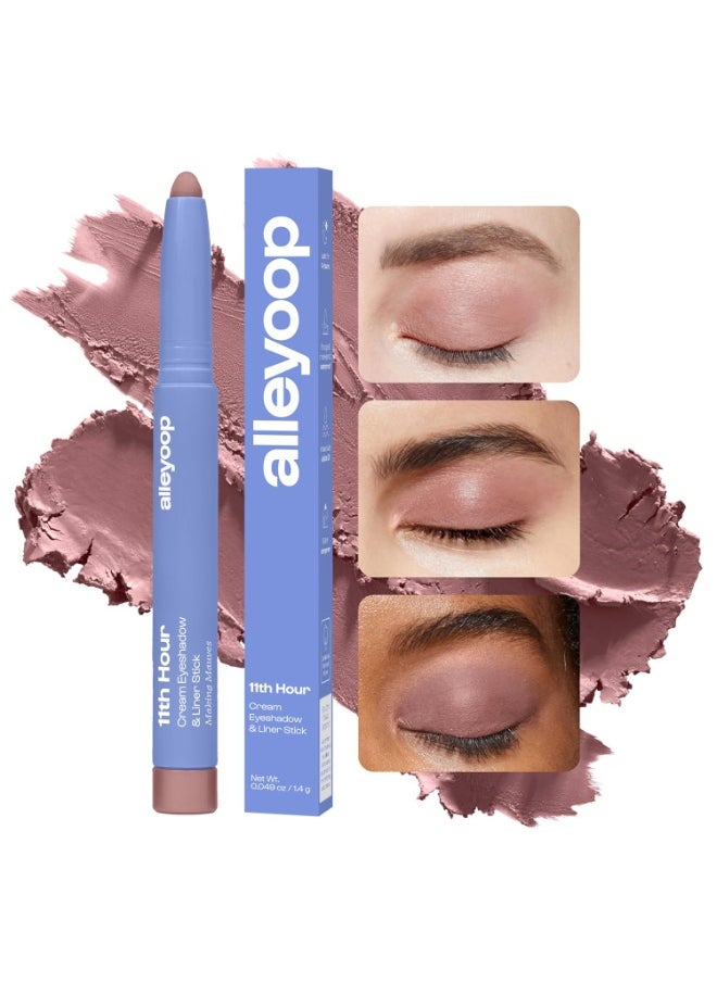 ALLEYOOP ALLEYOOP 11th Hour Waterproof Cream Eyeshadow Stick – Long-Lasting Eye Shadow Pencil & Eyeliner, Cream to Powder Stick & Highlighter – Smudge-Proof Eyeshadow Matte, Making Mauve Matte  - Image 2